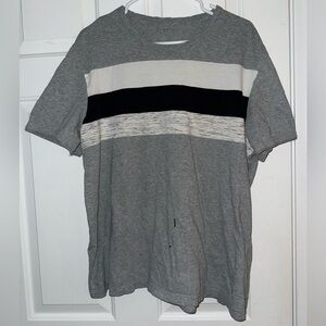 Men's Calvin Klein Jeans Gray Black & White Striped Shirt